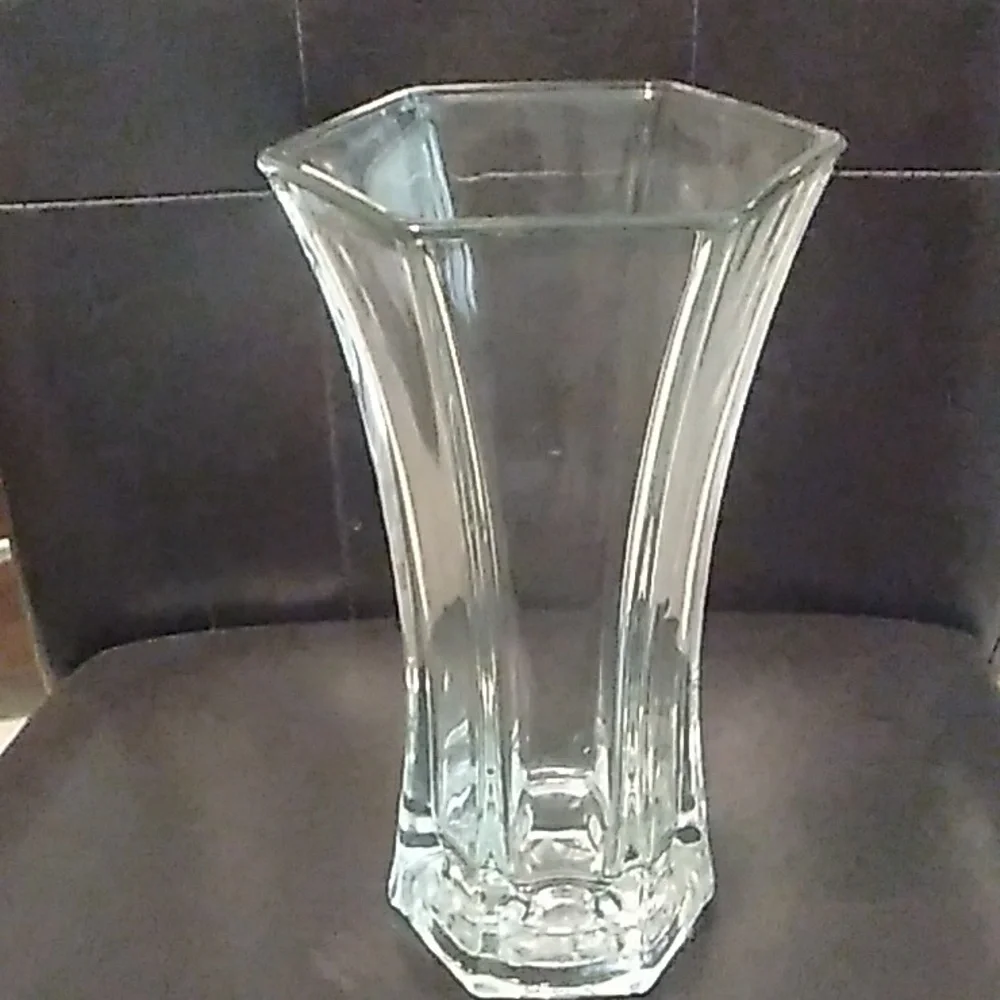 Crystal 6 Sided Flower Vase